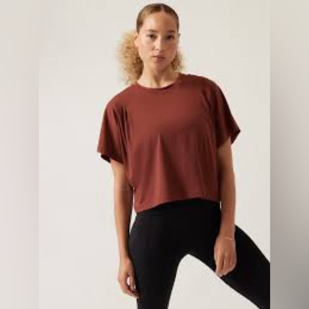 Athleta elemental tee size 3X in ancient mahogany